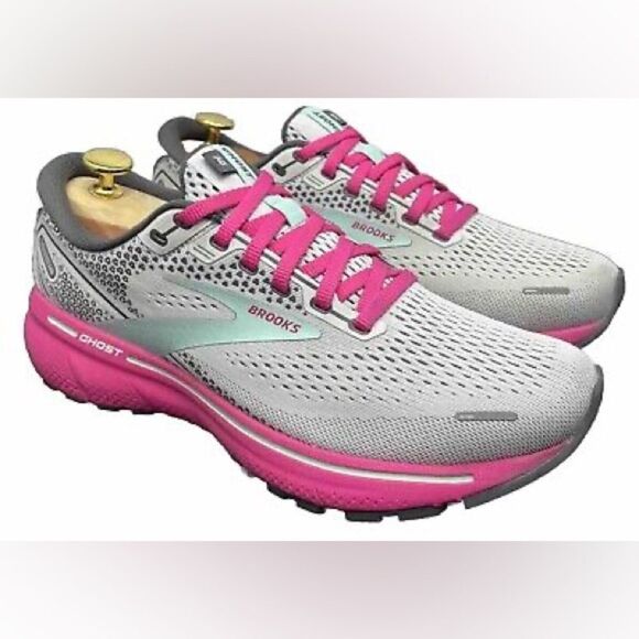 Brooks Women's Running Shoes - Gray and Pink - Picture 1 of 6